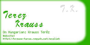 terez krauss business card